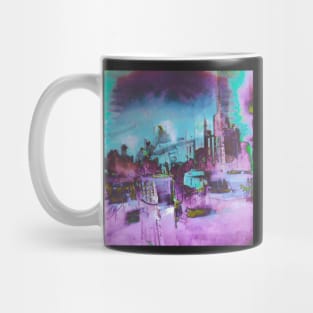 Broken City -Glitch Art Abstract Mug